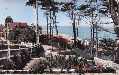 14 HOULGATE LA PLAGE VUE A TRAVERS LES PINS