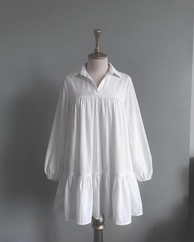 Robe d �t� Blanche L�ger S-36