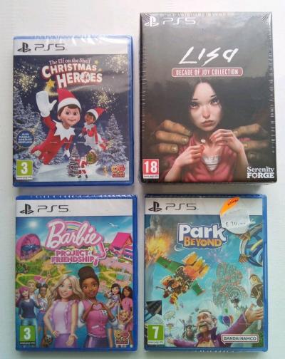 PS5 Lot Jeux Neuf Sous Blister PlayStation 5 Lisa Decade, Elf, Barbie, Park RARE
