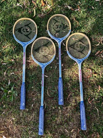 Ensemble De 4 Raquettes Vintage Dunlop Special Club Neuves