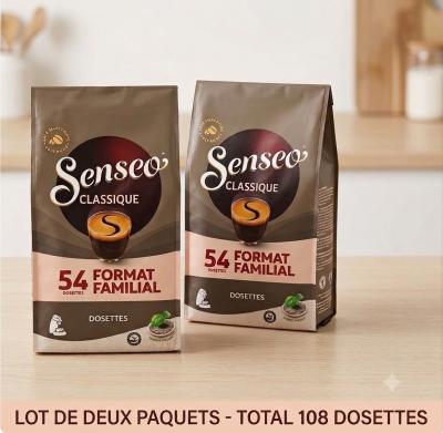 Lot de 2 paquets de 54 dosettes Senseo Classique
