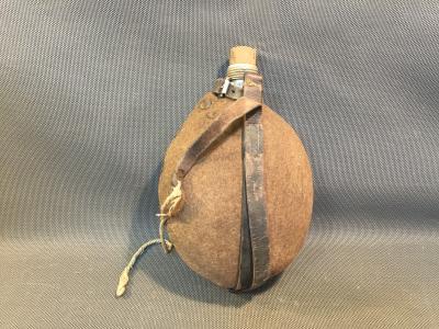Gourde Militare Vintage MKL 235 In Alluminio E Pelle Militaria WW2