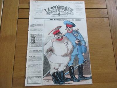 JOURNAL LA TIMBALE N� 26 1873 SATIRE LES BOTTES PEPITA COTTIN SOLDAT BOCHES