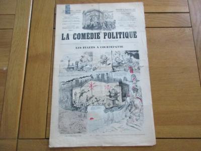 JOURNAL LA COMEDIE POLITIQUE N� 143 1881 TOC  FUGUE A COURTEPATTE LITHO