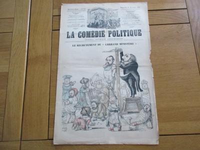 JOURNAL LA COMEDIE POLITIQUE N� 154 1881 ZEDE RECRUTEMENT GRRRAND MINISTERE