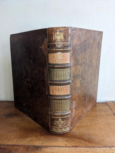 livre ancien Vence-Calmet La Sainte Bible T 17:dissert.Esdras  huit tables  1773