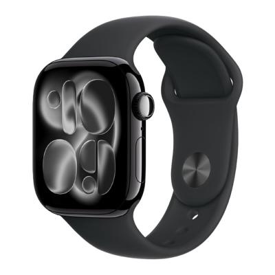 Apple Watch Series 11 42 mm noir de jais aluminium noir bracelet sport GPS S-M