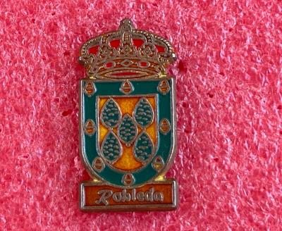 T38 Pins Robleda Espagne Spain Blason Coat of Arms Souvenir vintage lapel pin