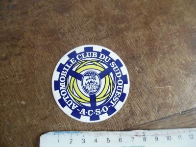 autocollant automobile club du sud ouest A C S O