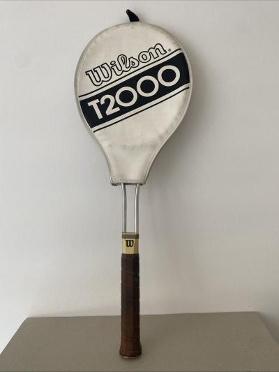 Vintage Wilson T2000 Steel Raquette de Tennis Racket Jimmy Connor 70s