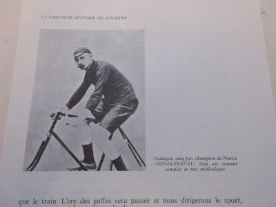 CYCLISME COUPURE LIVRE F170 MEDINGER CHAMPION de FRANCE 1883 84 85 87 91