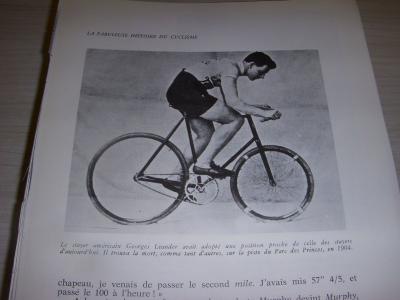 CYCLISME COUPURE LIVRE F192 Georges LEANDER USA et son VELO de STAYER