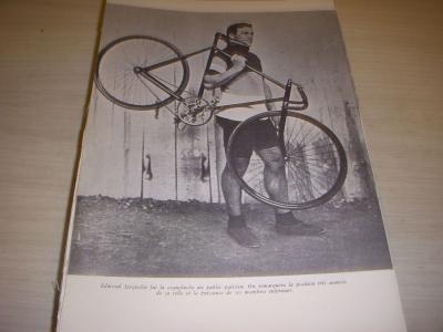 CYCLISME COUPURE LIVRE F198 Edmond JACQUELIN et son VELO de PISTE