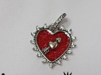 authentique charm pandora coeur fl�che