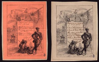 Deux programmes. Militaria. 131e R�giment d'Infanterie.  Vers 1900