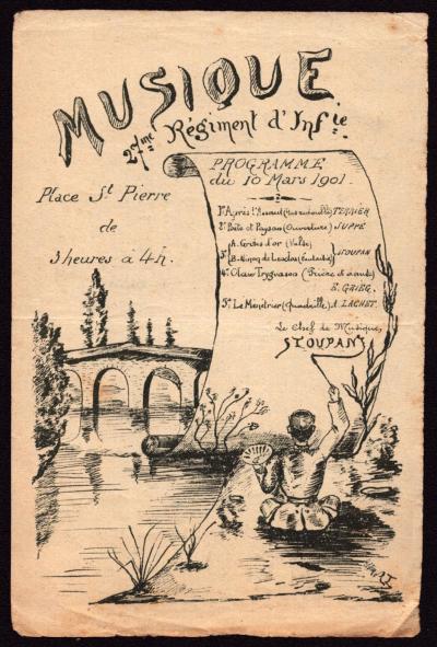 Programme. Militaria. 27e R�giment d'Infanterie. 16 mars 1901. Epinal