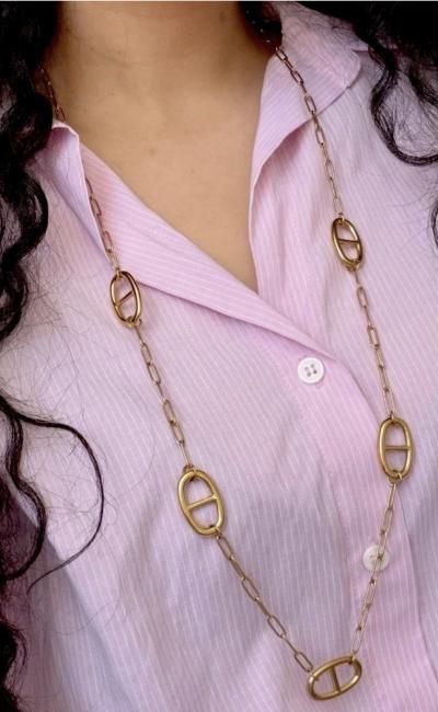 Sautoir collier dor� Acier Inoxydable
