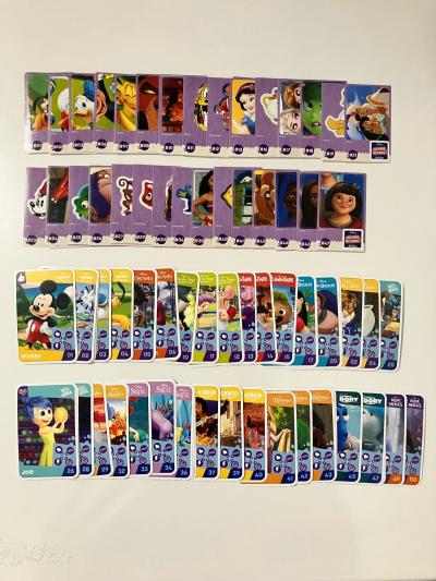 Cartes et autocollants Disney auchan 2024 jouons r�vons vendus � l'unit� 0,50