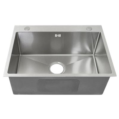 KuKoo �vier de Cuisine en Inox Cuve Simple Carr� de Finition Satin� Commercial