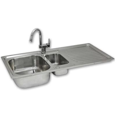 �vier Cuisine R�versible & Robinet Confetti en Inox Cuve Simple 105 x 18 x 50 cm