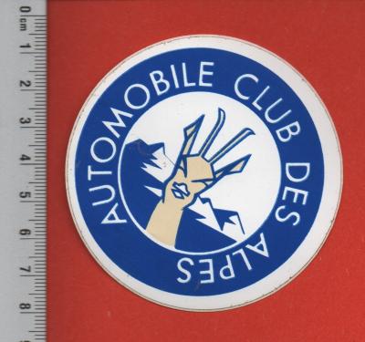AUTOMOBILE CLUB DES ALPES   AUTO RALLYE MECANIQUE GARAGE    AUTOCOLLANT
