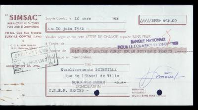 simsac manufacture de sacoches � sury le comtal 1962