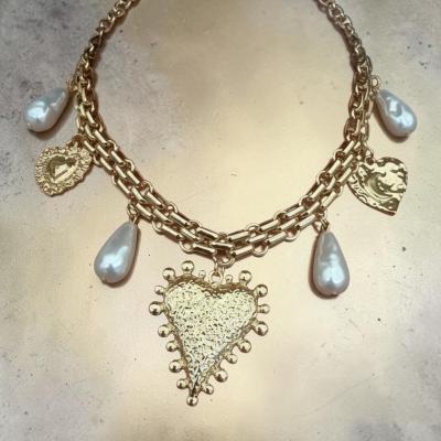 Collier avec pendentif en acier inoxydable   Bijou �l�gant et tendance