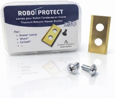 Lames Robot Tondeuse Titane X30   30 Vis   Compatible Worx Landroid, Kress, Einh