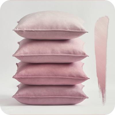 Housse de Coussin 40 x 40 Rose Lot de 4 Decorative Chambre Enfant Fille Bebe