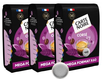 Caf� en Dosettes Souples Cors� N�7   Riche en Arabica   3 Paquets de 60