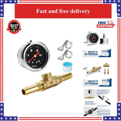 Kit manom�tre de pression de carburant 15 PSI pour moteurs � carburateur   Acier inoxydable