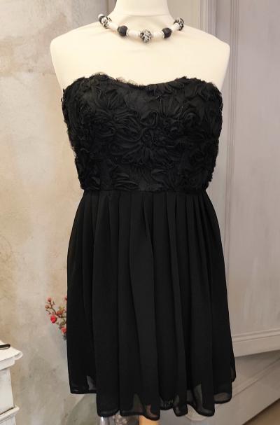 Robe bustier noire fleurie   Elise Ryan   taille 40