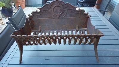 ANCIEN PANIER PORTE BUCHES FONTE FER XIX XX �me CHEMINEE DECORATION VINTAGE