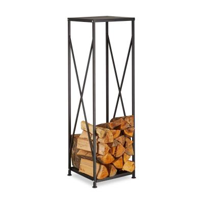 RELAXDAYS 10022303 Etag�re de chemin�e panier � b�ches acier  NEUF