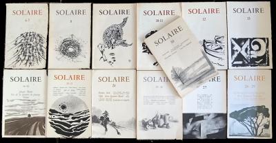 Revue Solaire. Revue trimestrielle de po�sie. Lot de 19 num�ros en 13 volumes