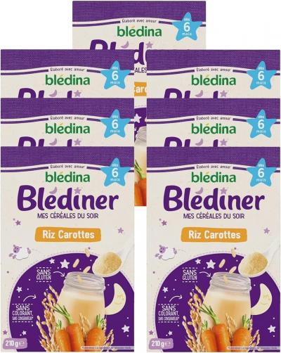 Bl�d�ner, C�r�ales B�b� Repas Du Soir D�s 6 Mois, Riz, Carottes,210G (Packx7)