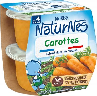 Pur�e Carottes Pour B�b� 4 Mois Bol 2 X 130G | Alimentation B�b� Cuite � La Va