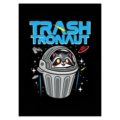 Affiche R�tro Trashtronaut Raton Laveur | Art Mural Amusant | D�cor Chambre