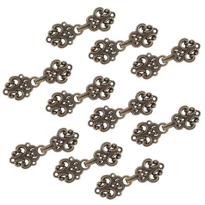 Clips de Gilet, 10 Paires D'Attaches de Cape de Fleurs Creuses Vintage Coudre...