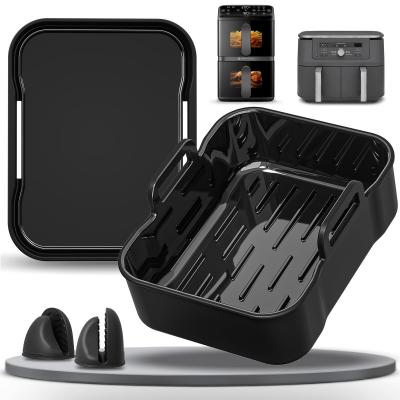 Moule Silicone Air Fryer avec Couvercle, Accessoires Air Fryer pour Philips A...