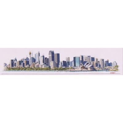 Kit point de croix compt� Sydney 568   Thea Gouverneur (lin, 85x24 cm)