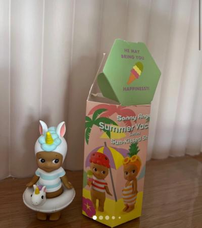 Licorne Sonny Angel s�rie �t� authentique avec boite et d�pliant rare pour collection