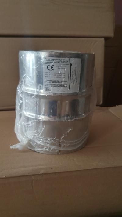 Manchon m�le m�le �130  EW ECO 316 inox raccord conduit fum�e neuf