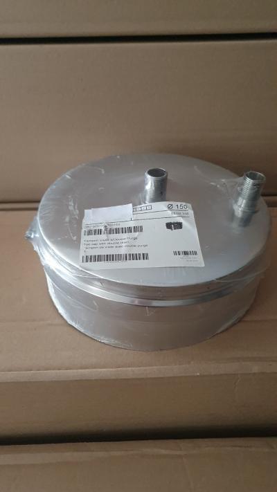 Tampon visite double purge �150  inox 316 neuf conduit fum�e chaudi�re