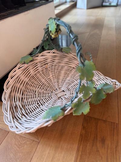 Panier � b�ches en fer forg�   porte b�ches  accessoires chemin�e rangements