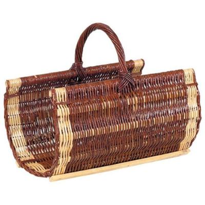 Aubry Gaspard Panier � B�ches En Osier Brut Et Blanc PBU1070