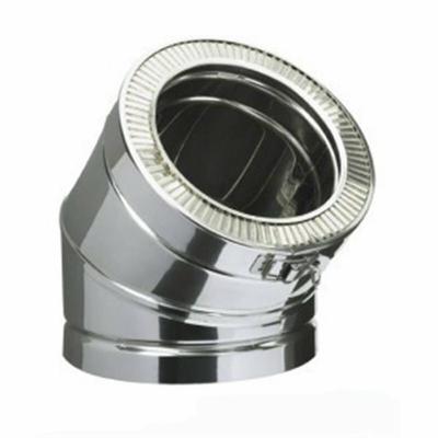 Coude � 30 deg pour conduit double paroi POUJOULAT therminox inox, D200 mm
