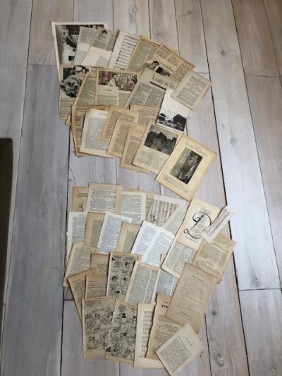 Lot de 50 pages de vieux papiers pour scrapbooking, loisirs cr�atifs
