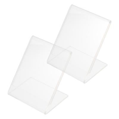 Lot de 2 portenoms en m�thacrylate transparent pour cadres publicitaires en p...