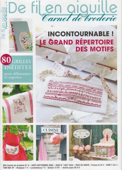 De fil en aiguille Carnet broderie N�6 HS Le grand r�pertoire Motifs V. Enginger